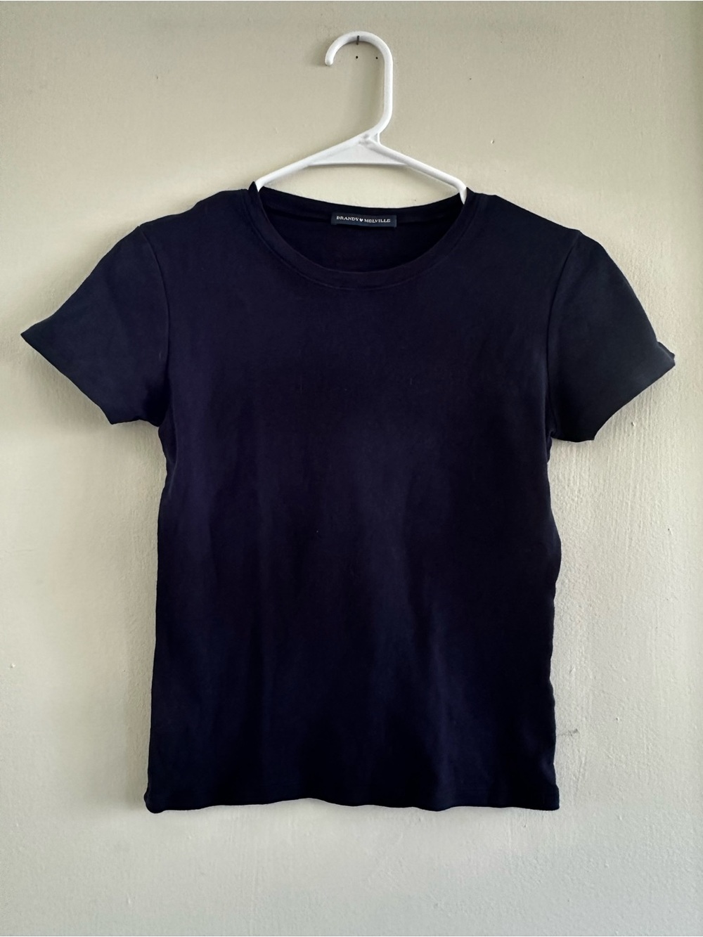 Brandy Melville Navy Short-Sleeve Crewneck Tee